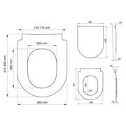 thumbnail: Tiger Tiger Stax Toiletbril met deksel Thermoplast Wit