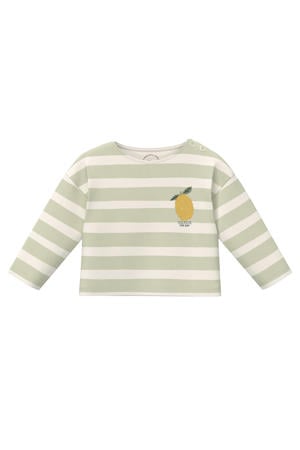 gestreepte longsleeve lichtgroen