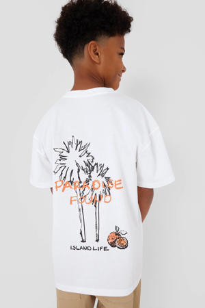 T-shirt met backprint wit
