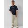 s.Oliver T-shirt met backprint donkerblauw