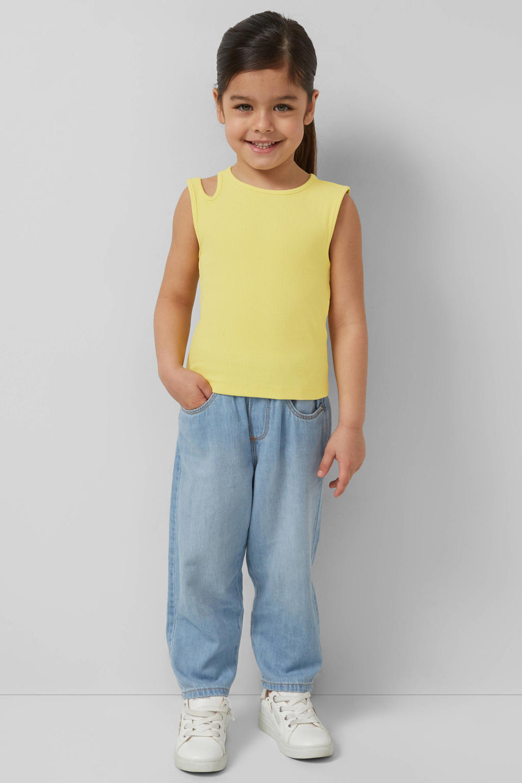 s.Oliver T-shirt rib gebreid geel