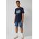 s.Oliver regular waist short dark blue denim