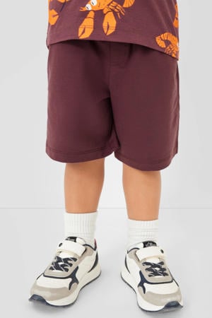 casual short donkerpaars
