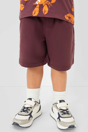 casual short donkerpaars