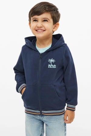 gestreept sweatvest donkerblauw