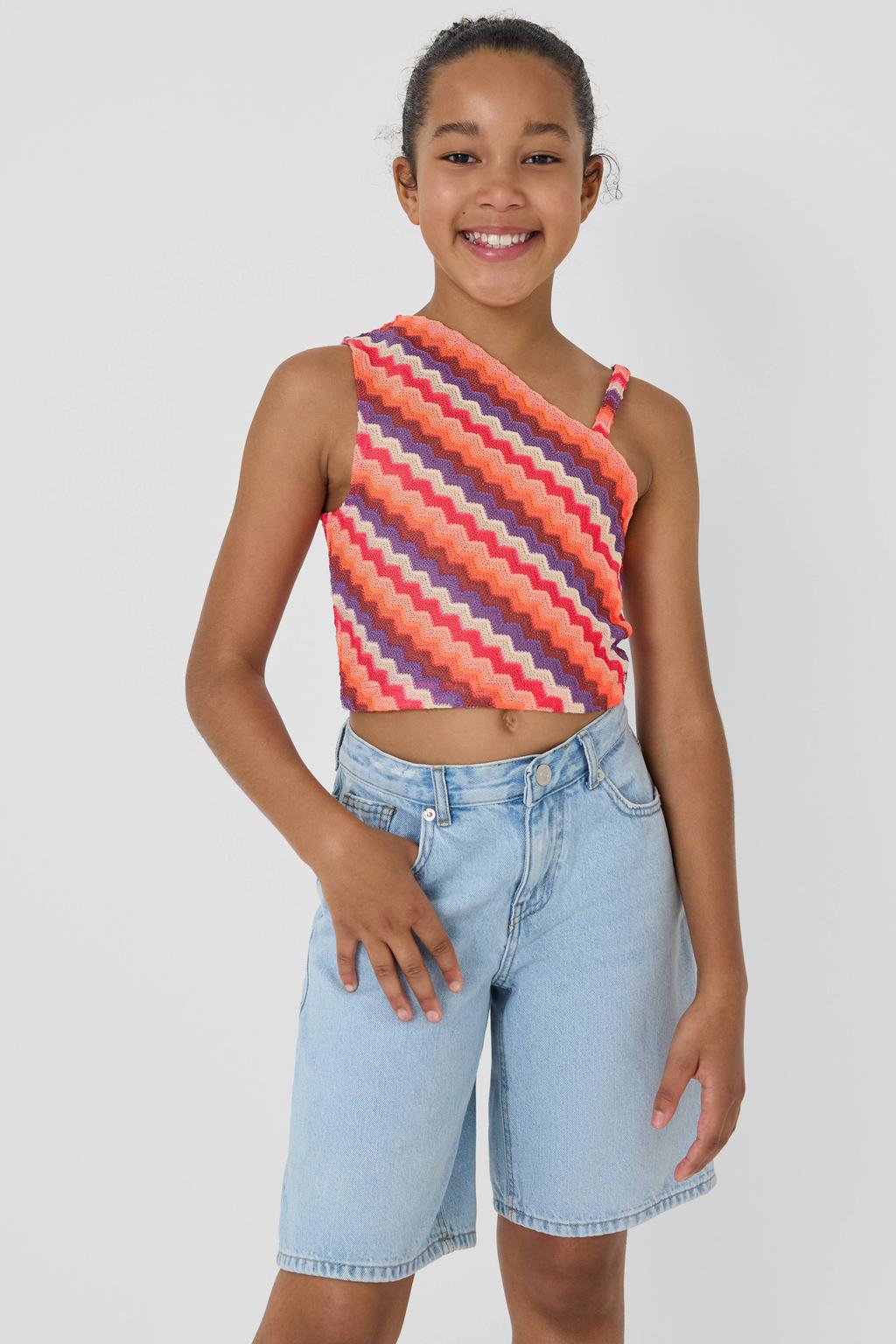 s.Oliver cropped top gebreid roze