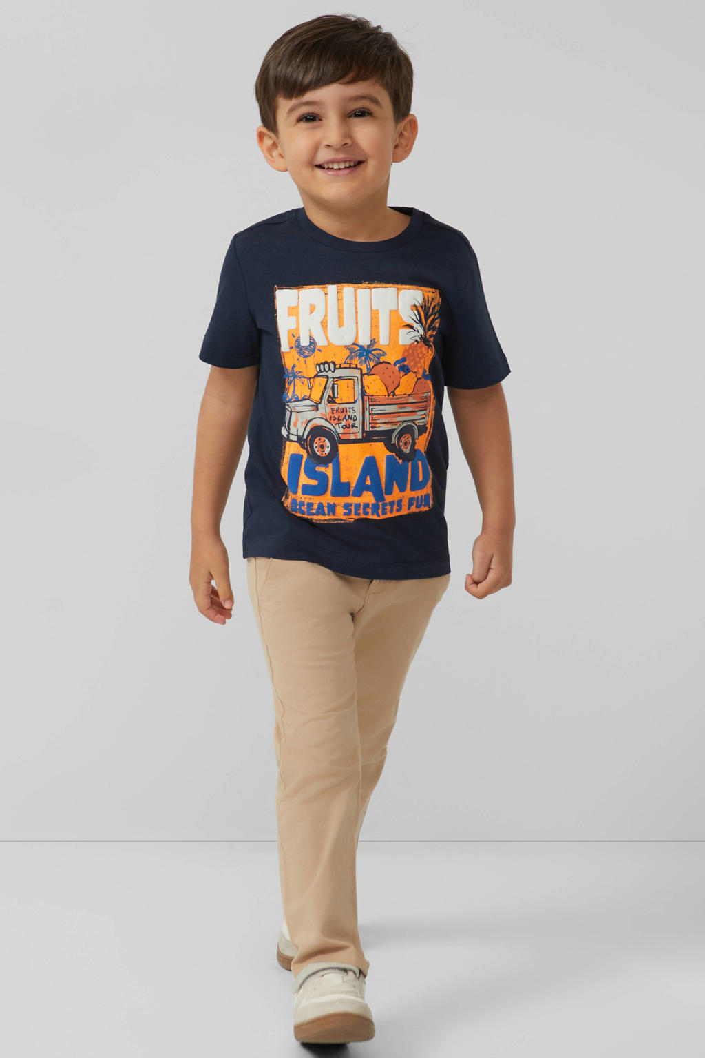 s.Oliver T-shirt met print - donkerblauw