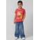 s.Oliver T-shirt met pailletten koraalrood