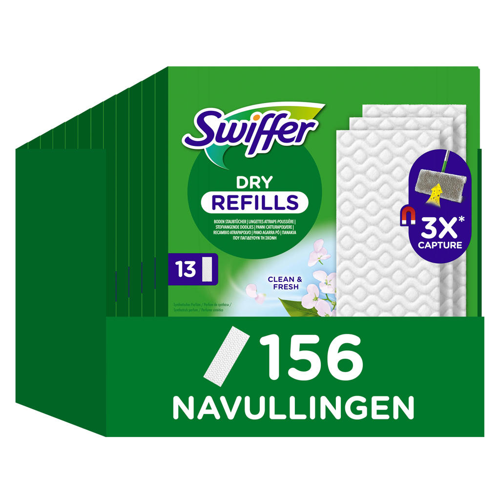 Swiffer Vloerreiniger Droge Doekjes Navullingen - 156 stuks
