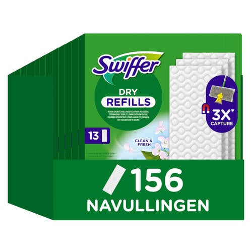 Swiffer Vloerreiniger Droge Doekjes Navullingen - 156 stuks afbeelding
