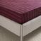 NOUS Living katoenen gestreepte hoeslaken (tot 25 cm) - donkerrood/roze