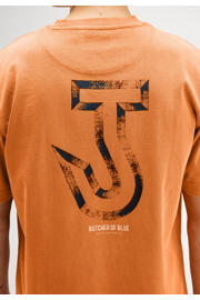 thumbnail: Butcher of Blue oversized T-shirt met backprint oranje