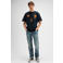 Butcher of Blue oversized T-shirt met backprint donkerblauw