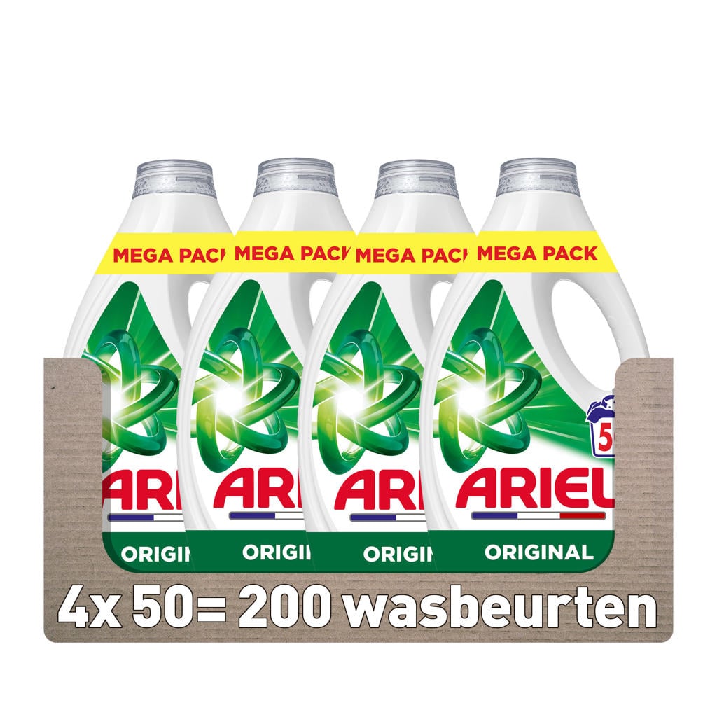 Ariel Vloeibaar Wasmiddel Original - 4 x 50 Wasbeurten - 200 wasbeurten