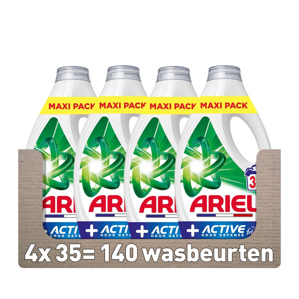 Ariel Vloeibaar Wasmiddel +Actieve Geurbescherming - 4 x 35 wasbeurten - 140 wasbeurten