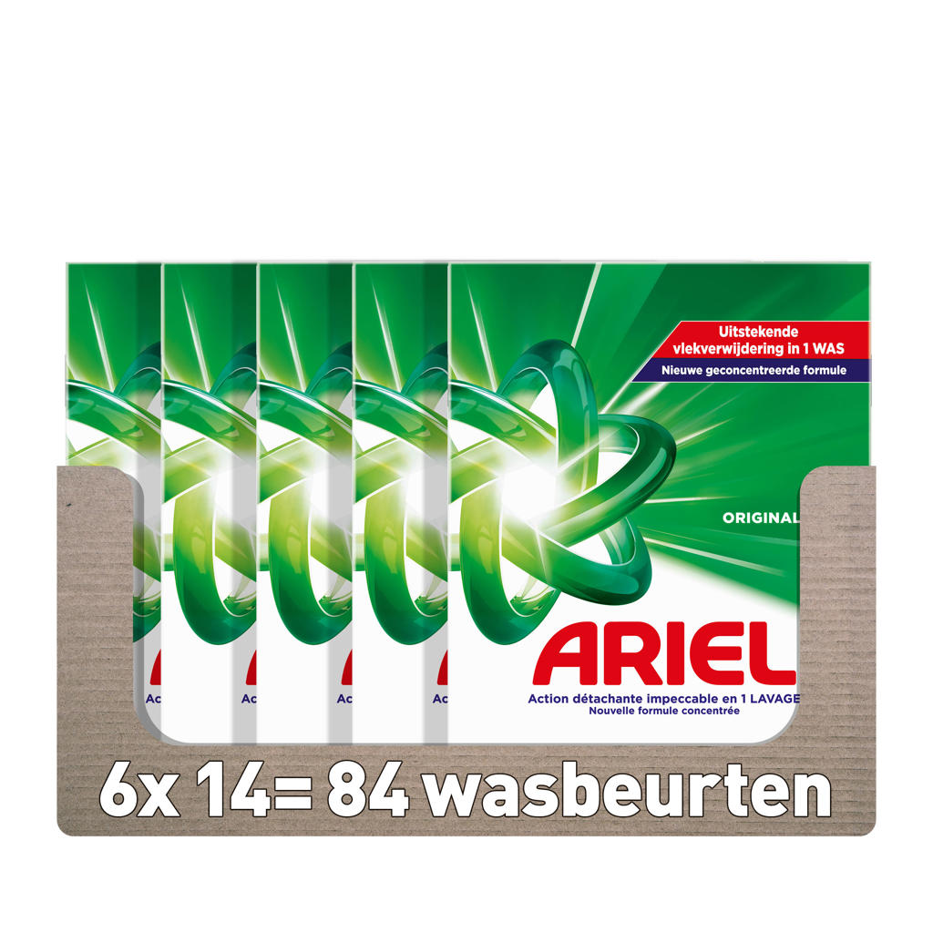 Ariel Waspoeder Original - 6 x 700 gram - 6 x 14 wasbeurten - 84 wasbeurten