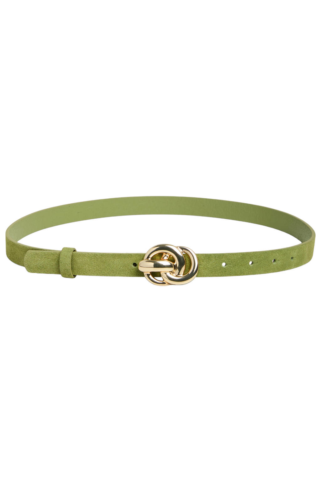PIECES suède riem PCPORA groen
