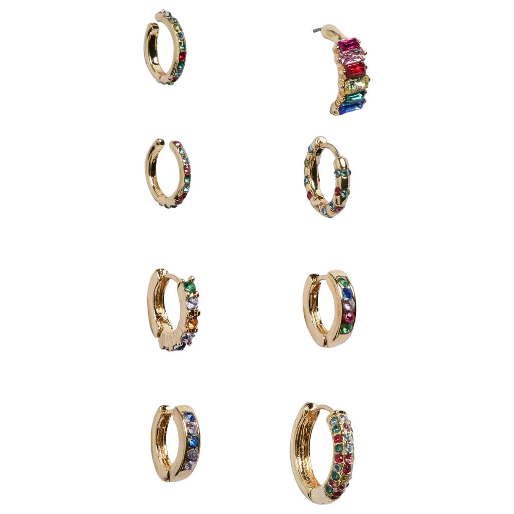 PIECES oorbellen PCPARA - set van 4 goudkleurig