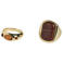 PIECES ring PCPAULINE - set van 2 goudkleurig/bruin