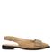 POSH by Poelman Cecile suède slingback loafers met siergesp beige