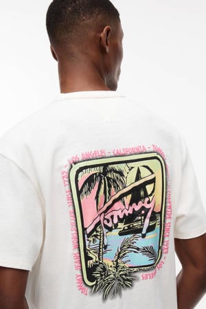 relaxed T-shirt met backprint ecru