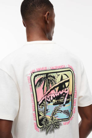 relaxed T-shirt met backprint ecru