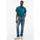 Tommy Jeans regular T-shirt met backprint petrol