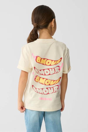 T-shirt met backprint ecru
