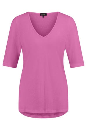 top met linnen roze