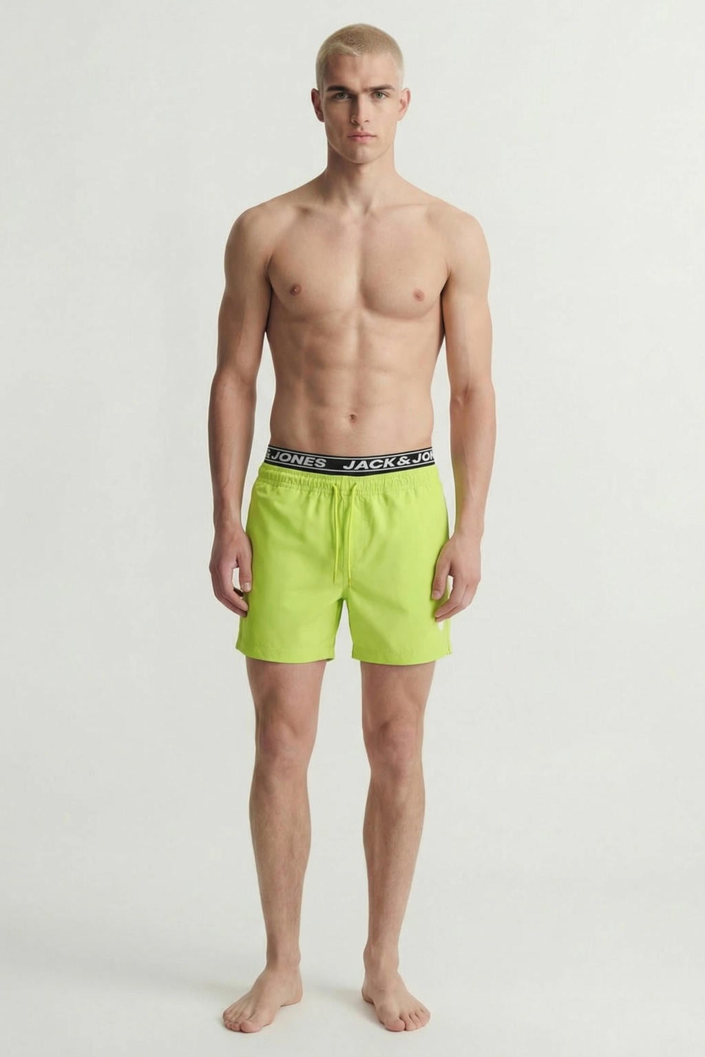 JACK & JONES PANTS STUDIO zwemshort met logo limegroen
