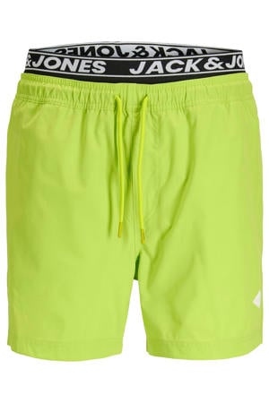 zwemshort met logo limegroen