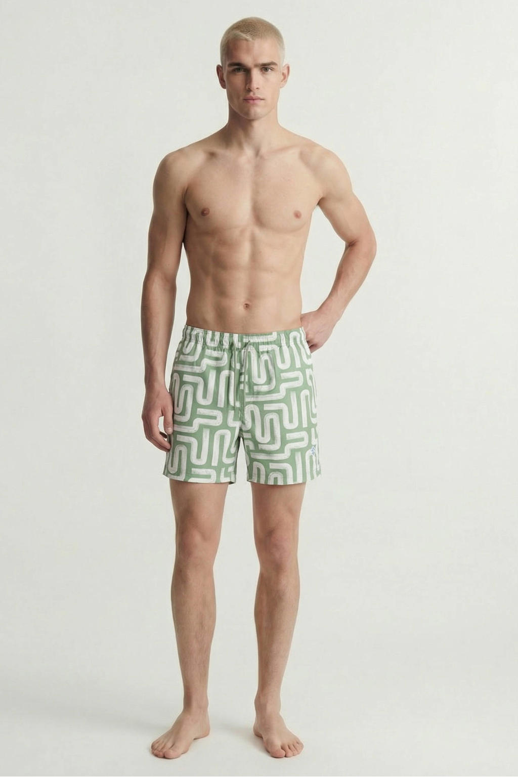 JACK & JONES PANTS STUDIO zwemshort met print groen