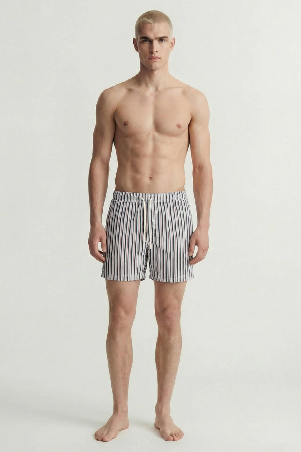 JACK & JONES PANTS STUDIO gestreepte zwemshort blauw