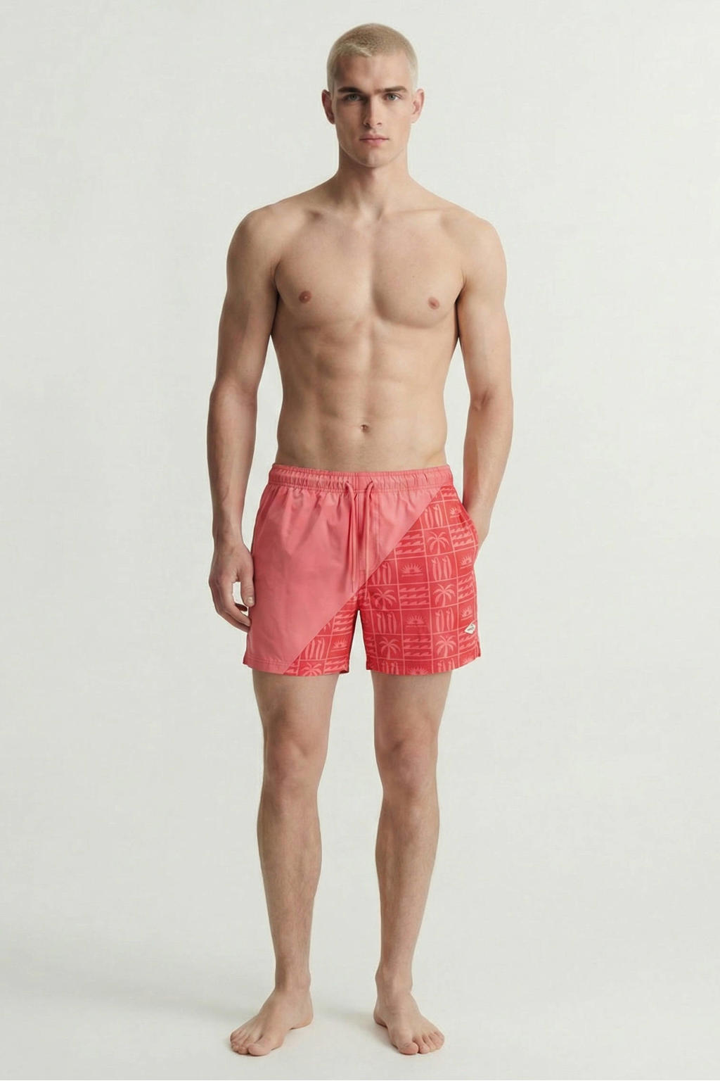 JACK & JONES PANTS STUDIO zwemshort koraalrood