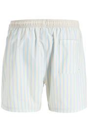 thumbnail: JACK & JONES PANTS STUDIO gestreepte zwemshort lichtblauw/ecru