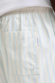 thumbnail: JACK & JONES PANTS STUDIO gestreepte zwemshort lichtblauw/ecru