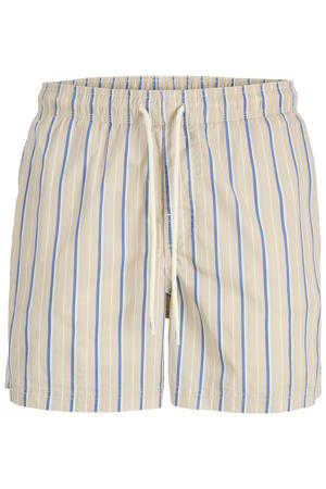gestreepte zwemshort beige