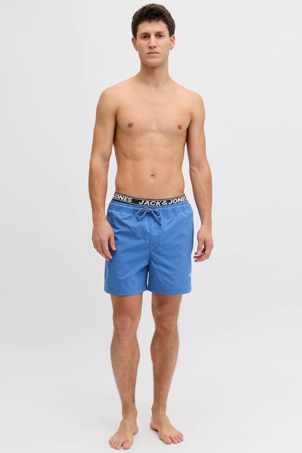 JACK & JONES PANTS STUDIO zwemshort met logo blauw