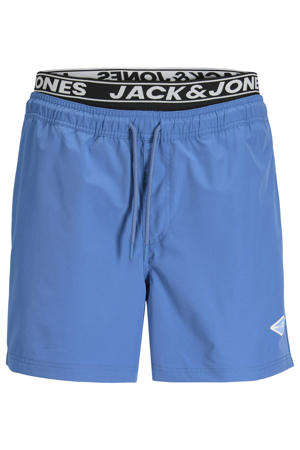 zwemshort met logo blauw