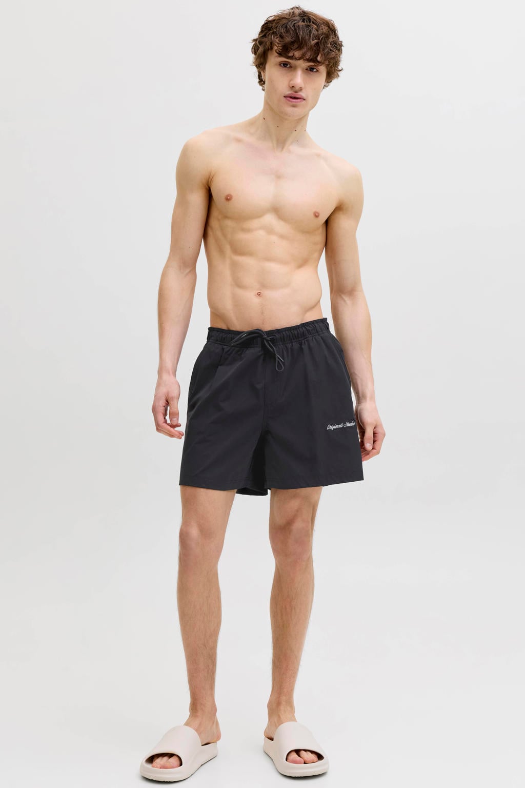 JACK & JONES PANTS STUDIO zwemshort zwart