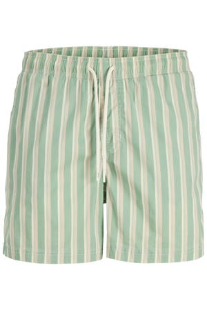 gestreepte zwemshort lichtgroen