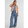 Maicazz & Zizo katoenen high wide leg broek - blauw