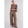 Maicazz & Zizo straight high broek met plooien - bruin