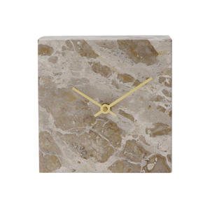 tafelklok Blok warm beige (15x15 cm)