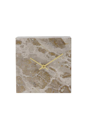 tafelklok Blok warm beige (15x15 cm)