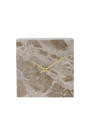 tafelklok Blok warm beige (15x15 cm)
