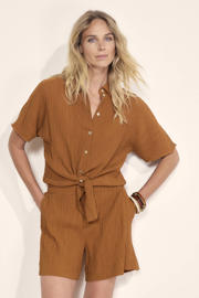 thumbnail: Tramontana high waist casual short donker oranje