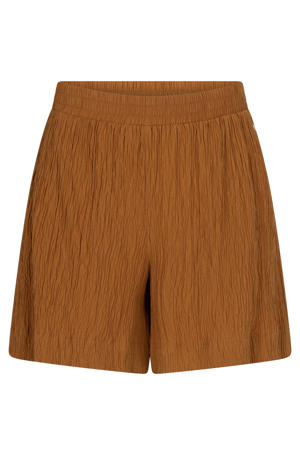 high waist casual short donker oranje