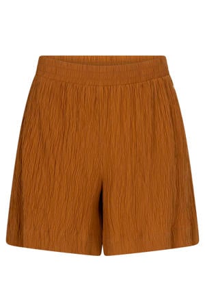 high waist casual short donker oranje
