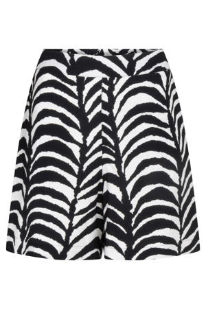 high waist casual short zwart